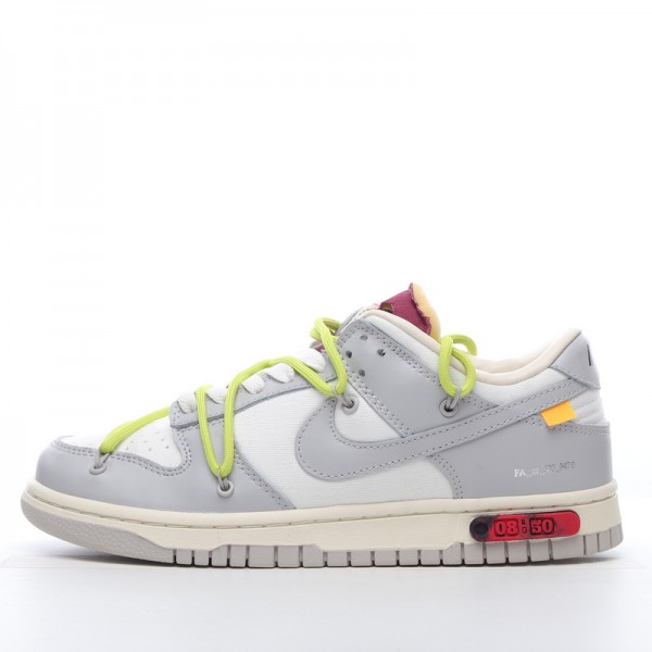 Off-White x Nike Dunk Low Lot 8 of 50 DM1602-106 Green Gray 