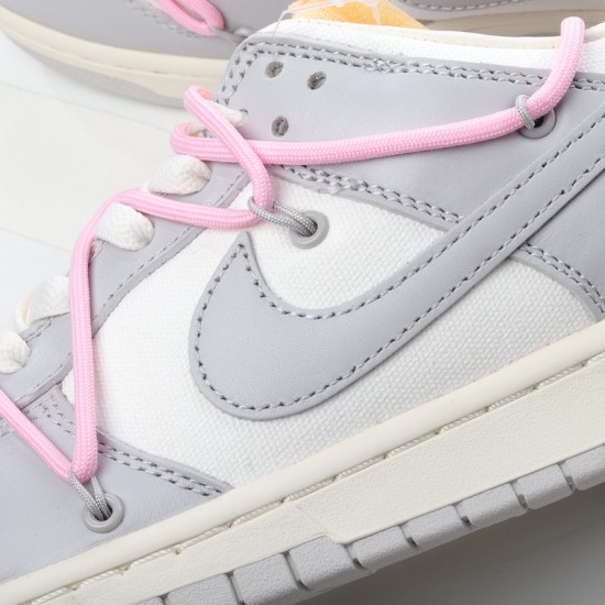 Off-White x Nike Dunk Low Lot 9 of 50 DM1602-109 Pink Gray