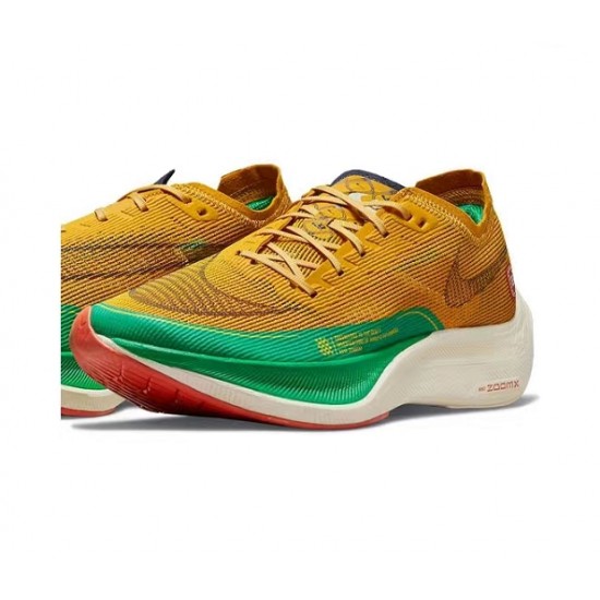 Nike ZoomX Vaporfly NEXT% Mens Yellow Green Sports Shoes