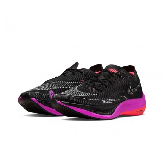 Women/Men Nike ZoomX Vaporfly NEXT% Black Purple Sports Shoes