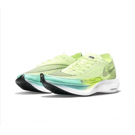 Women/Men Nike ZoomX Vaporfly NEXT% Green and Blue Sports Shoes