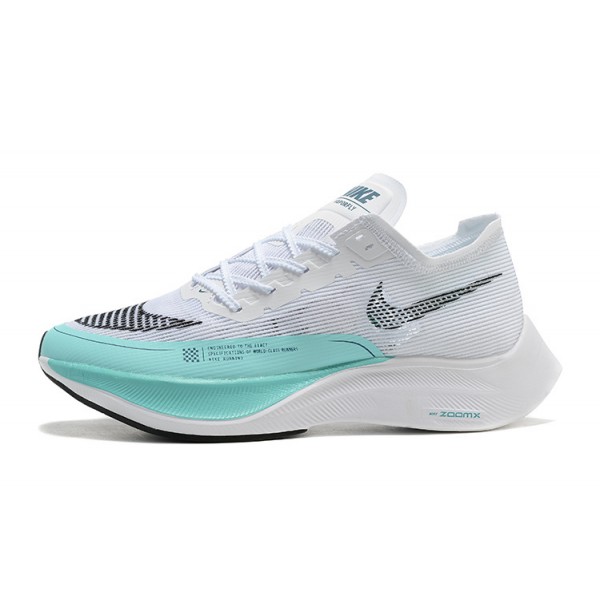 Women/Men Nike ZoomX Vaporfly NEXT% White Blue Sports Shoes