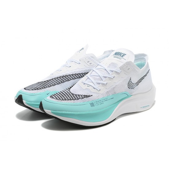 Women/Men Nike ZoomX Vaporfly NEXT% White Blue Sports Shoes