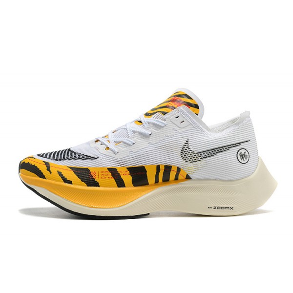 Women/Men Nike ZoomX Vaporfly NEXT% White Orange Sports Shoes