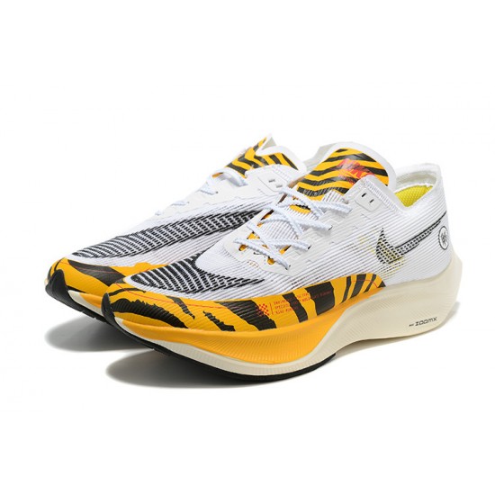 Women/Men Nike ZoomX Vaporfly NEXT% White Orange Sports Shoes