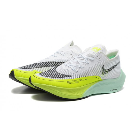 Women/Men Nike ZoomX Vaporfly NEXT% White Yellow Sports Shoes