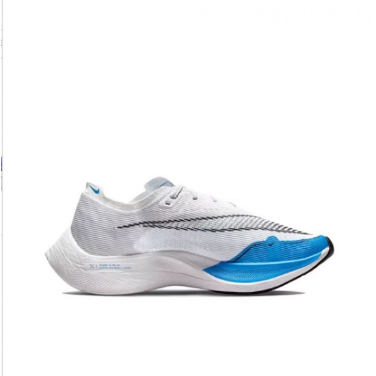 Women/Men Nike ZoomX Vaporfly NEXT% White and Blue Sports Shoes