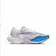 Women/Men Nike ZoomX Vaporfly NEXT% White and Blue Sports Shoes