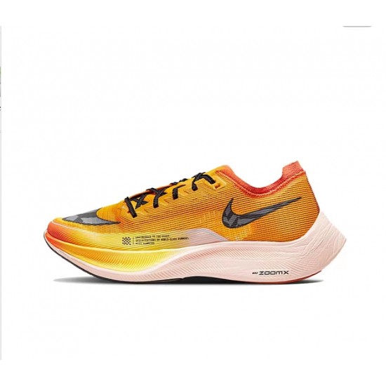 Women/Men Nike ZoomX Vaporfly NEXT% Yellow Black Sports Shoes