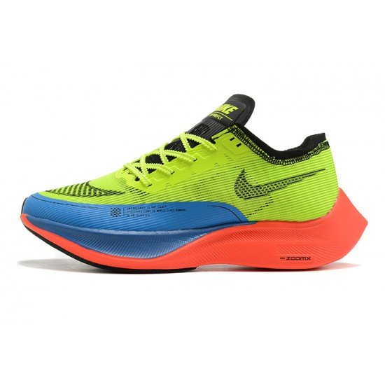 Women/Men Nike ZoomX Vaporfly NEXT% Yellow Blue Sports Shoes