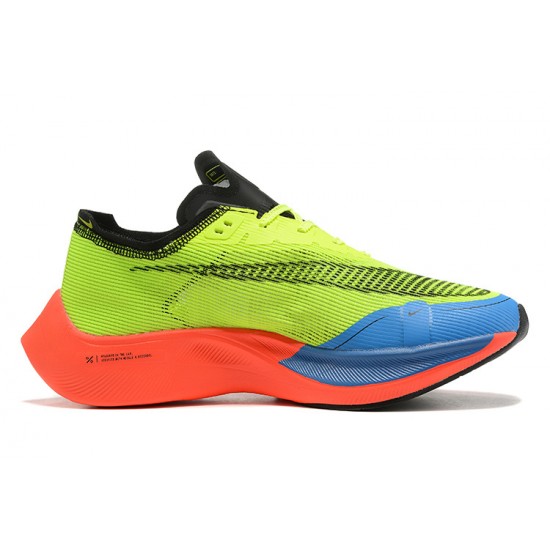 Women/Men Nike ZoomX Vaporfly NEXT% Yellow Blue Sports Shoes