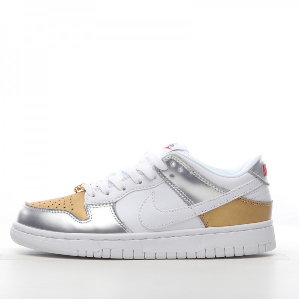 Nike Dunk Low Vast Grey DH4403-700 Gold White 